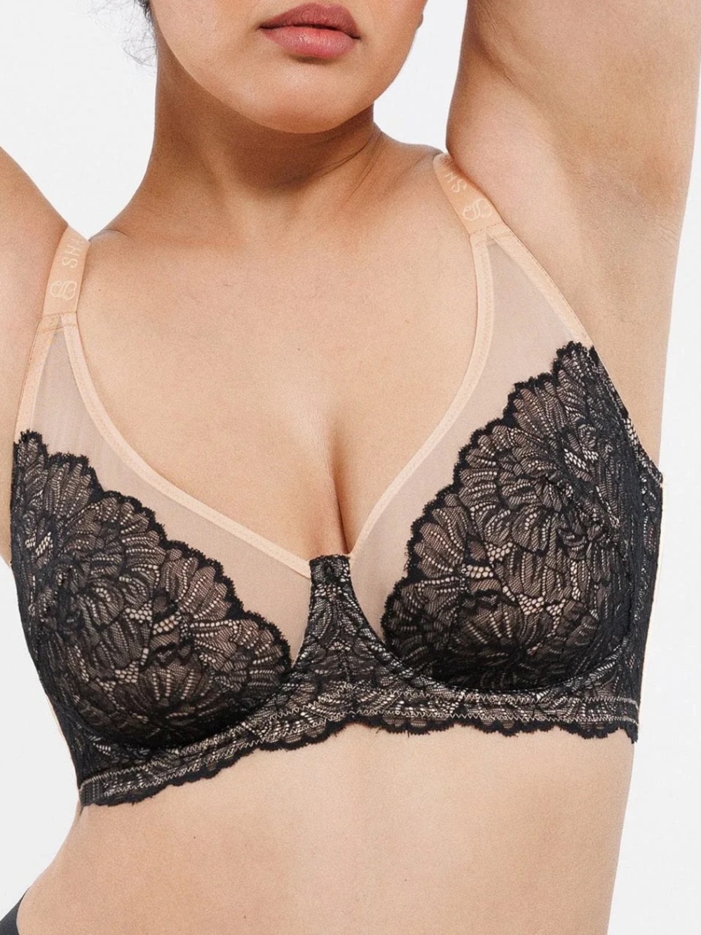 Shapellx Bare Essentials AirSlim Supportive Unlined Lace Underwired Bra 42G NWT